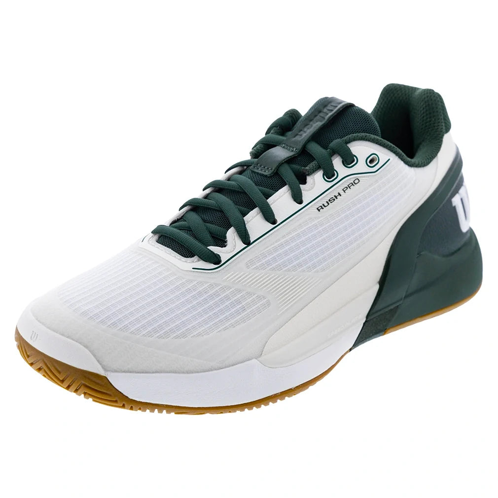 Men's Rush Pro 5 Tennis Shoes White and Sycamore