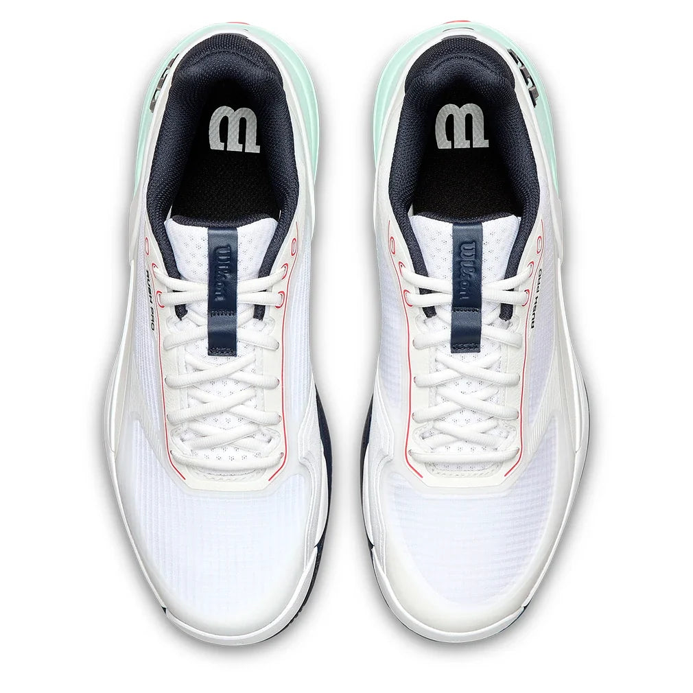 Men's Rush Pro 5 Tennis Shoes White and Bay