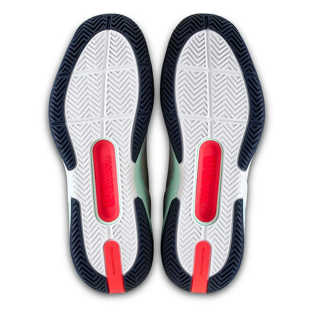 Men's Rush Pro 5 Tennis Shoes White and Bay