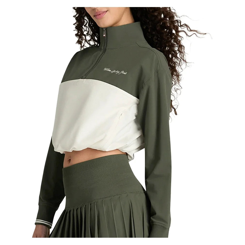 Women's Davenport Woven Tennis Pop Over Top Grape Leaf