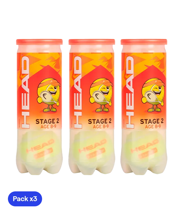 Balls HEAD Stage 2 (8/9 años) (Pack x3) - Kings Dr
