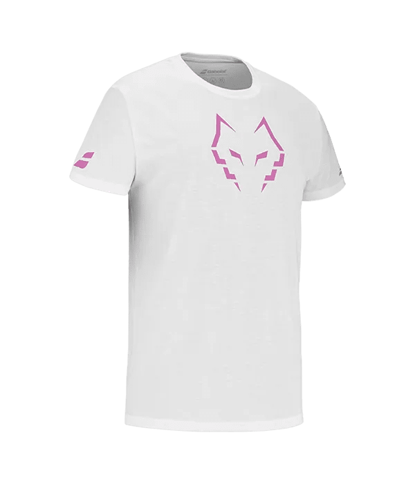 Camiseta Babolat Algodón Blanco/Rosa 2025 J. Lebrón - Kings Dr