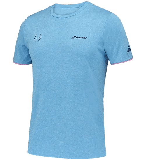 Camiseta Babolat Crew Neck Tee Cyan Blue 2025 J. Lebrón - Kings Dr