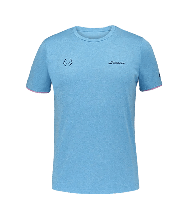 Camiseta Babolat Crew Neck Tee Cyan Blue 2025 J. Lebrón - Kings Dr