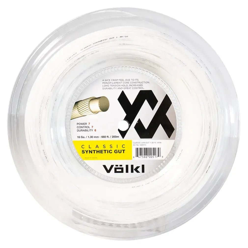 Classic Synthetic Gut 16G/1.30 Reel String White - Kings Dr