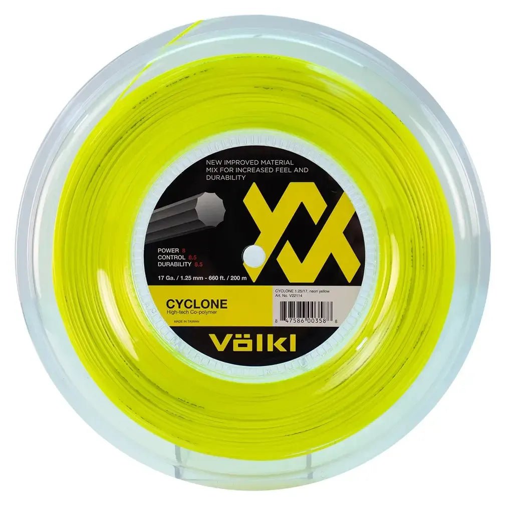 Cyclone 17G Neon Yellow Tennis String Reel - Kings Dr
