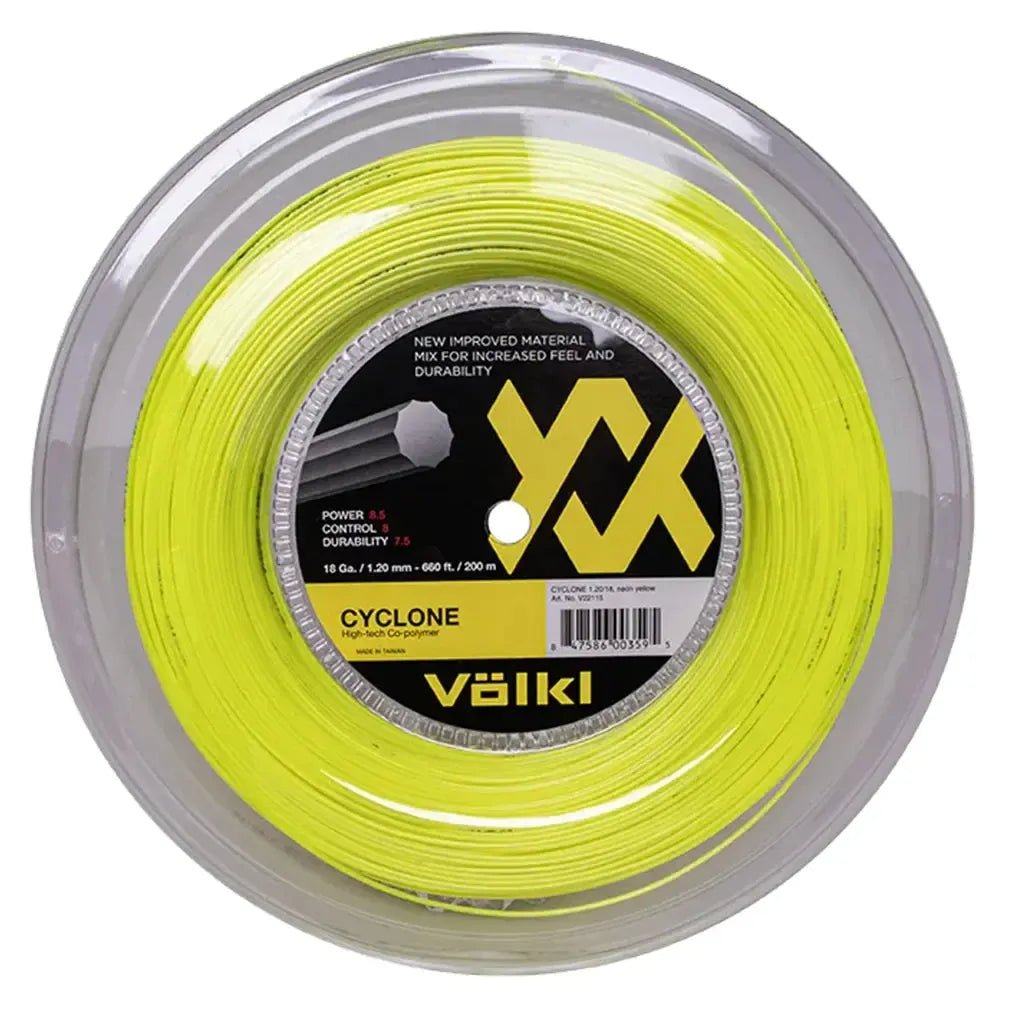 Cyclone 18G Neon Yellow Tennis String Reel - Kings Dr