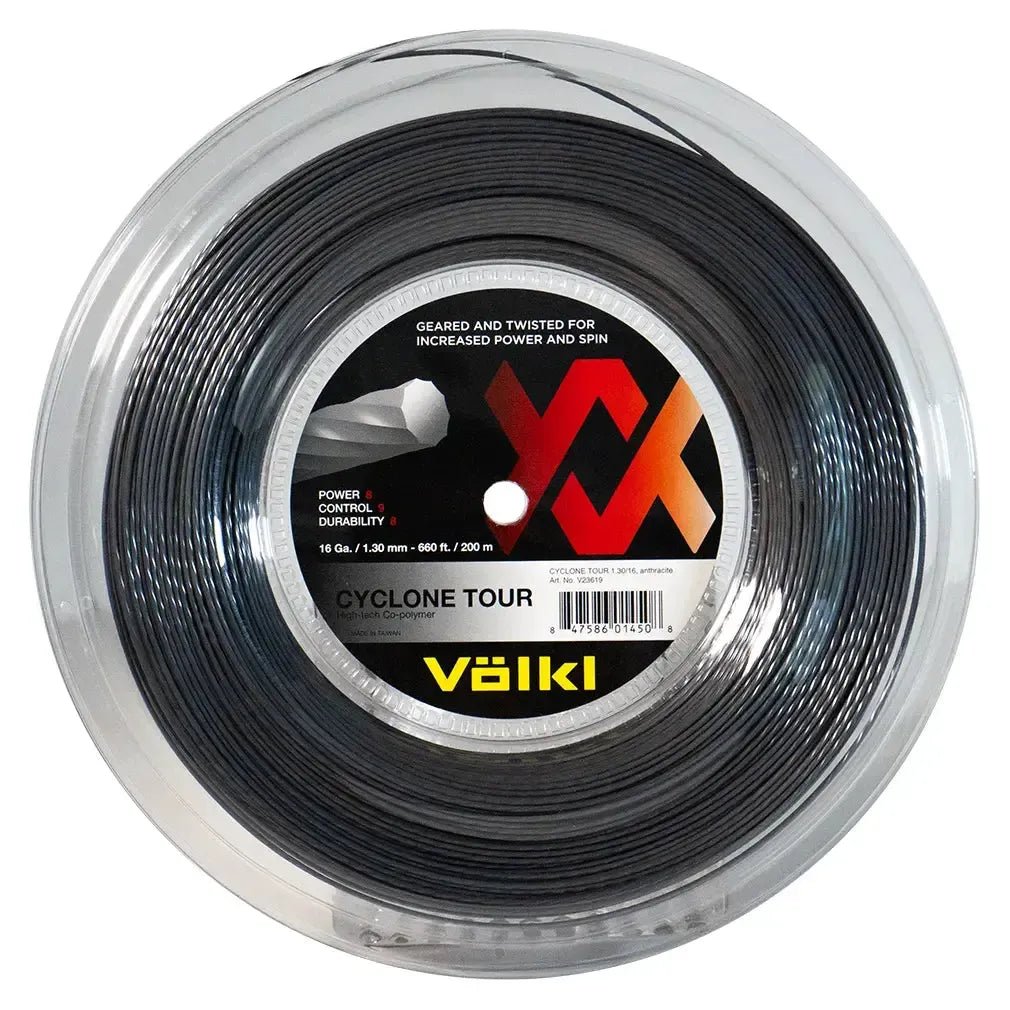 Cyclone Tour 16G Reel Tennis String Anthracite - Kings Dr