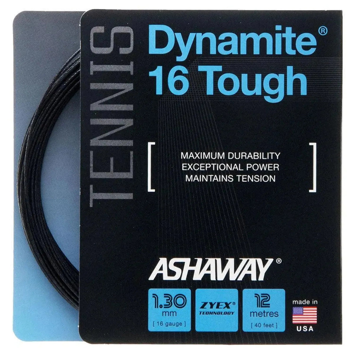 Dynamite 16G Tough Tennis String Black - Kings Dr