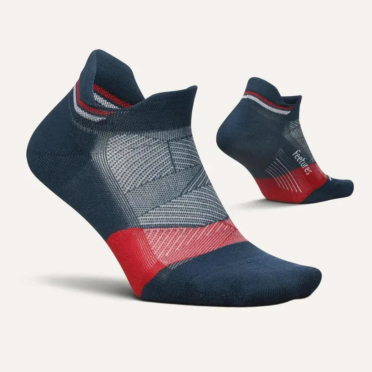 Elite Light Cushion No Show Tab Socks USA Navy - Kings Dr
