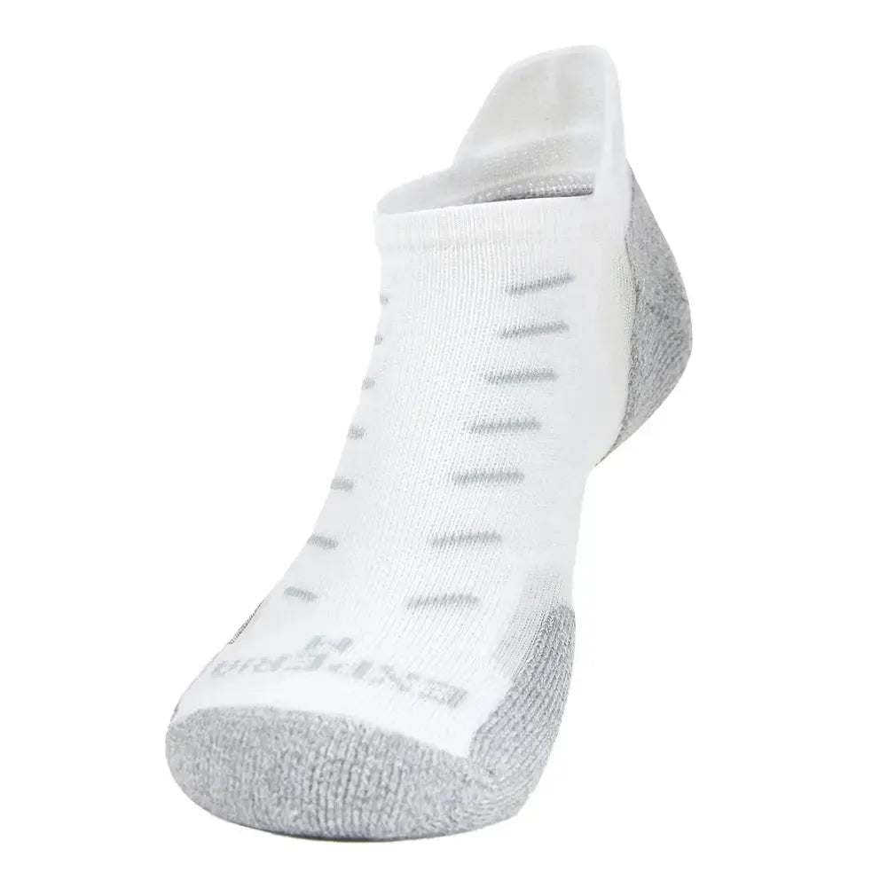 Experia Techfit Light Cushion No Show Tab Rocket Grip Socks White - Kings Dr