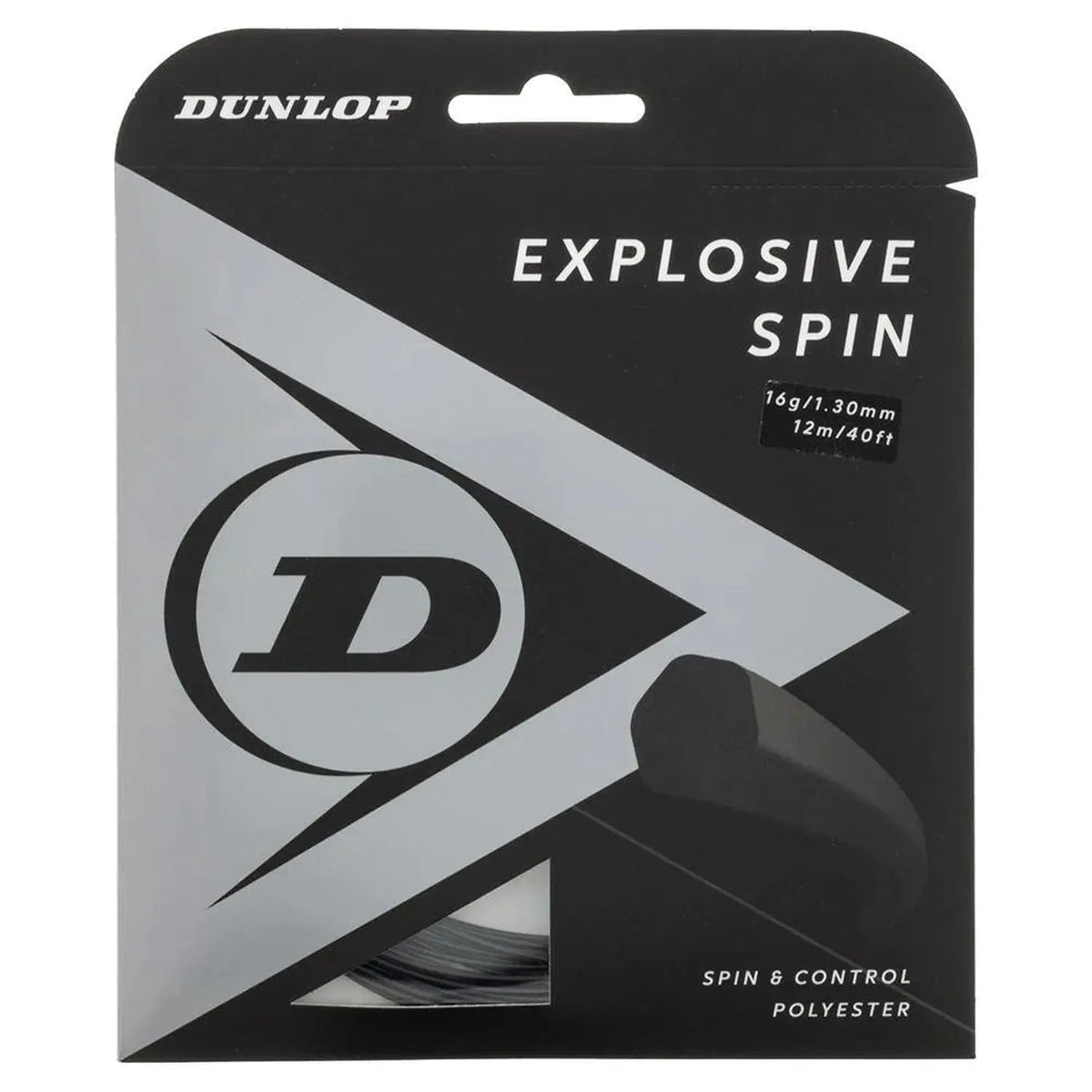 Explosive Spin Black 16G Tennis String - Kings Dr