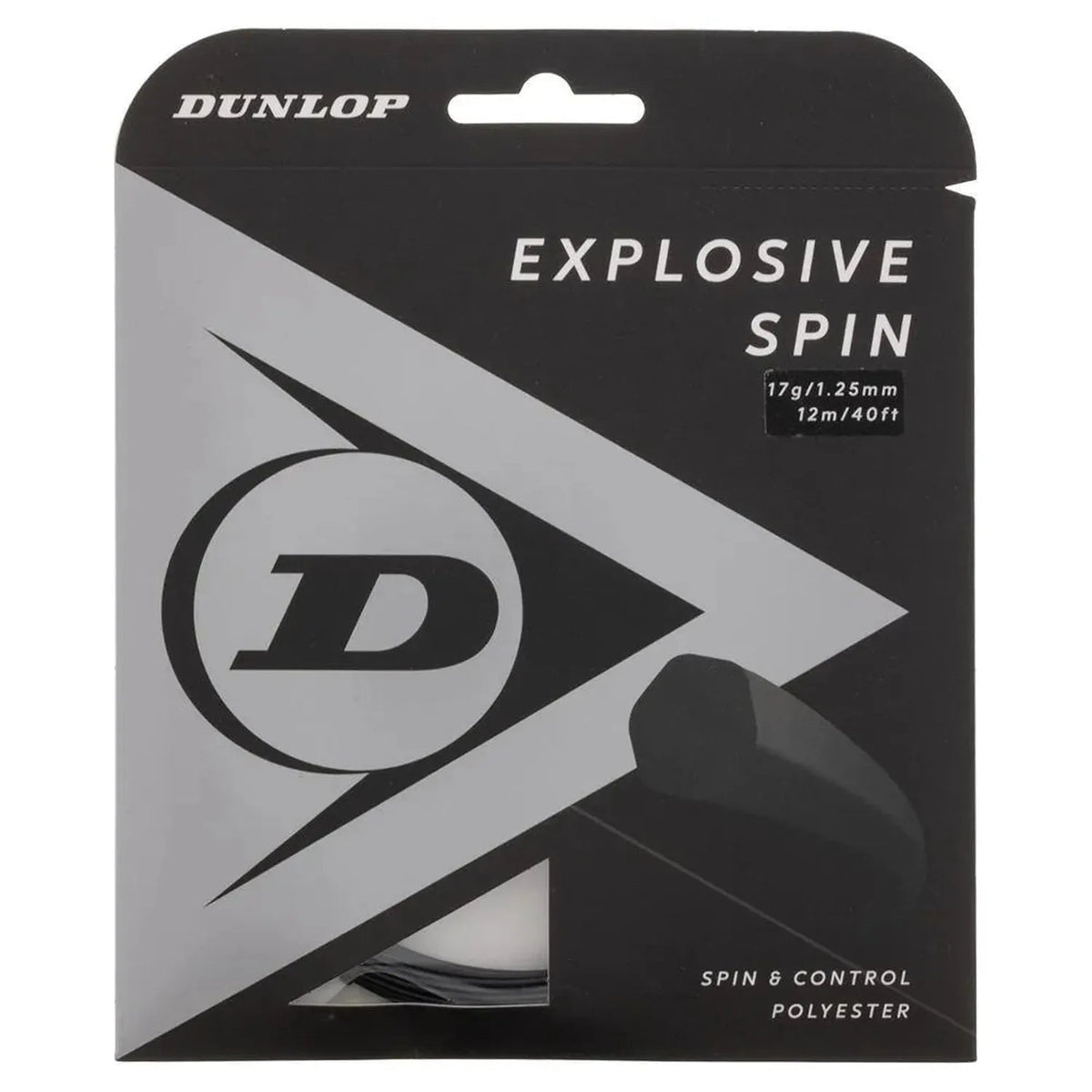 Explosive Spin Black 17G Tennis String - Kings Dr
