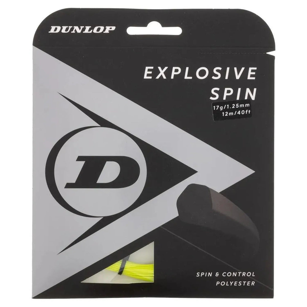 Explosive Spin Yellow 17G Tennis String - Kings Dr