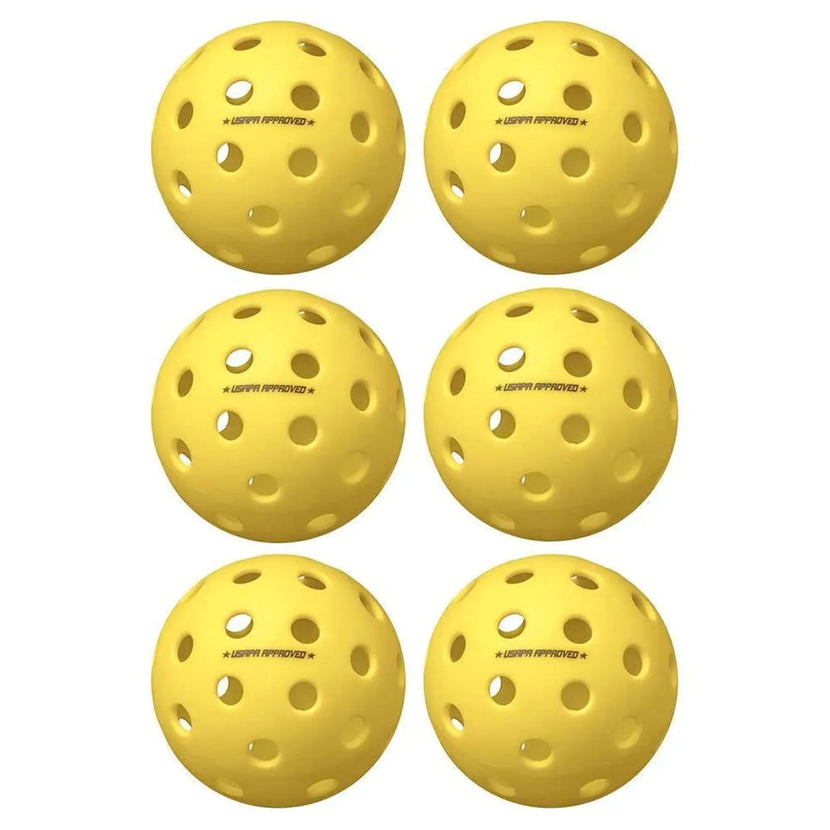 Fuse G2 Outdoor Pickleballs Yellow 6-Pack - Kings Dr
