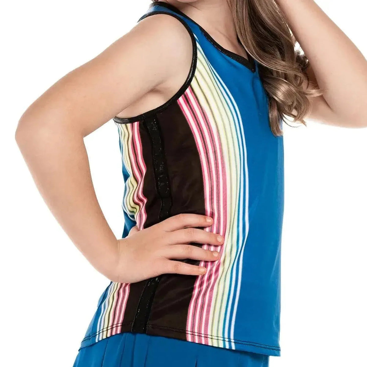 Girls' Neon Lights Tennis Tank Electric Blue - Kings Dr
