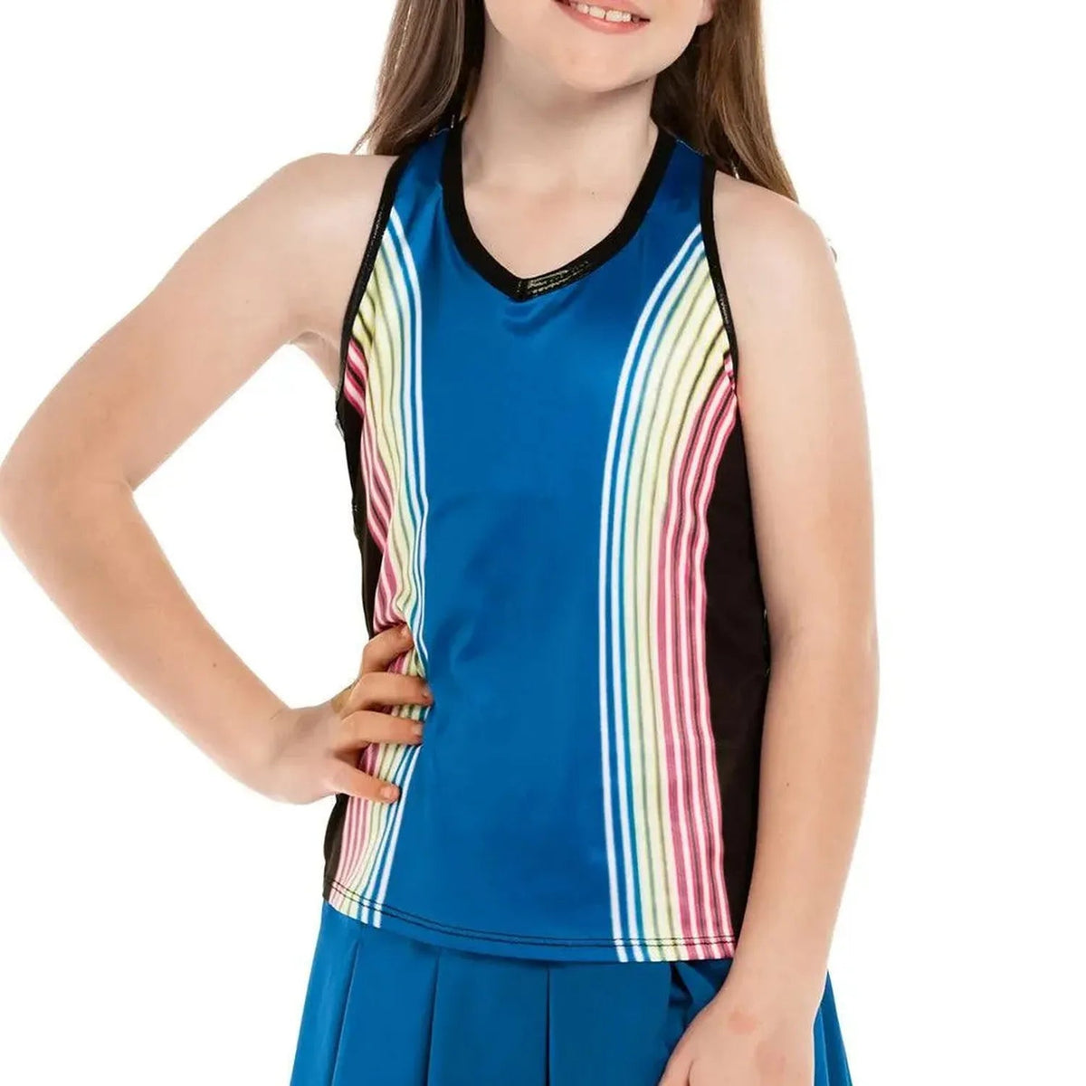 Girls' Neon Lights Tennis Tank Electric Blue - Kings Dr
