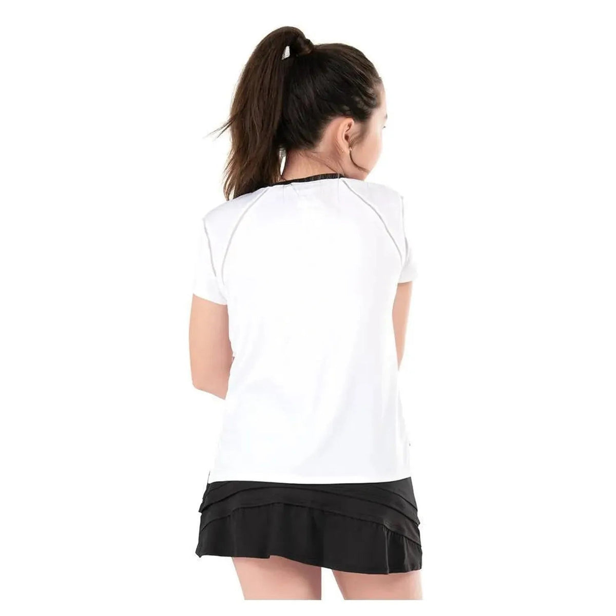 Girl's Paisley in Love Short Sleeve Tennis Top White - Kings Dr
