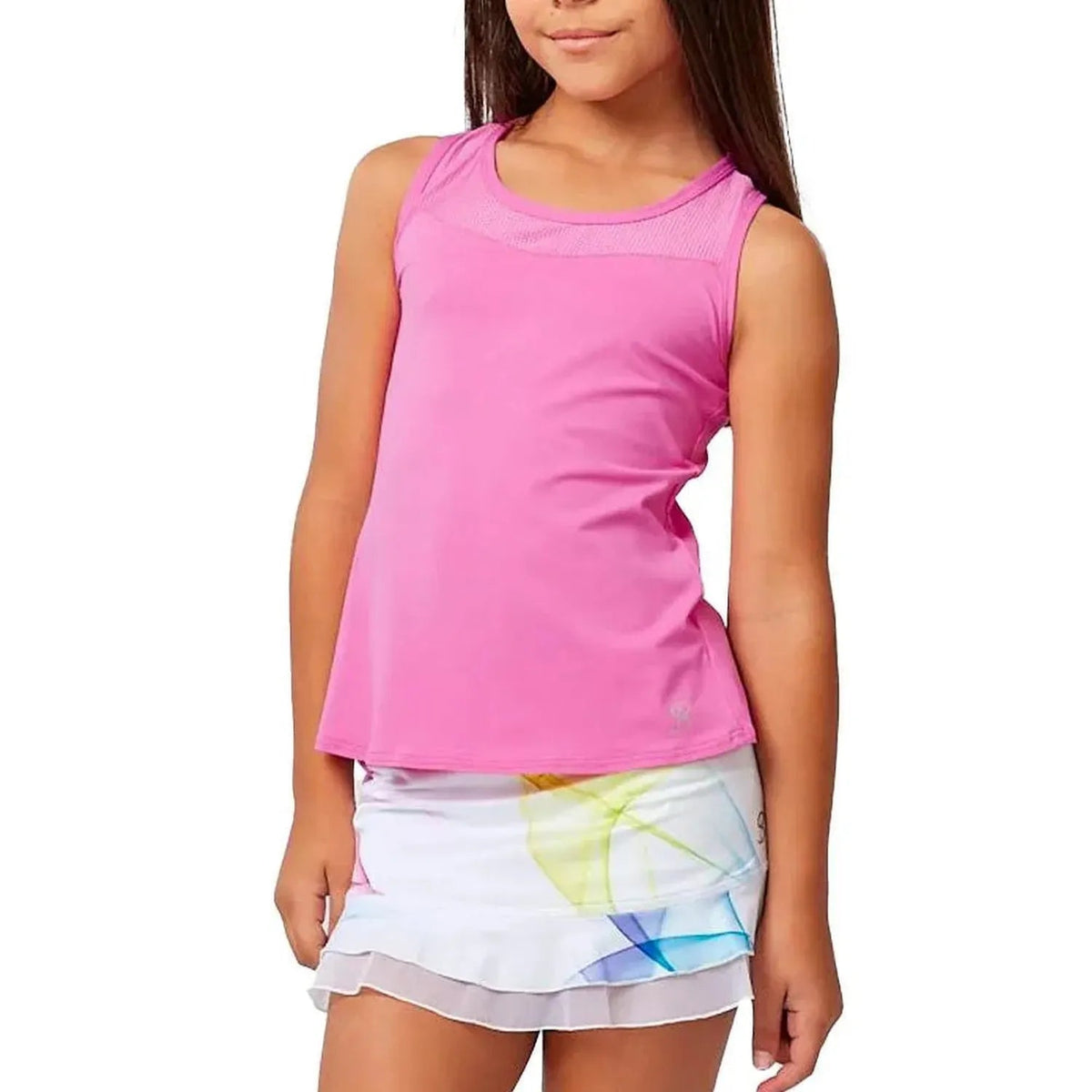 Girl's Racerback Tennis Tank Super Pink - Kings Dr
