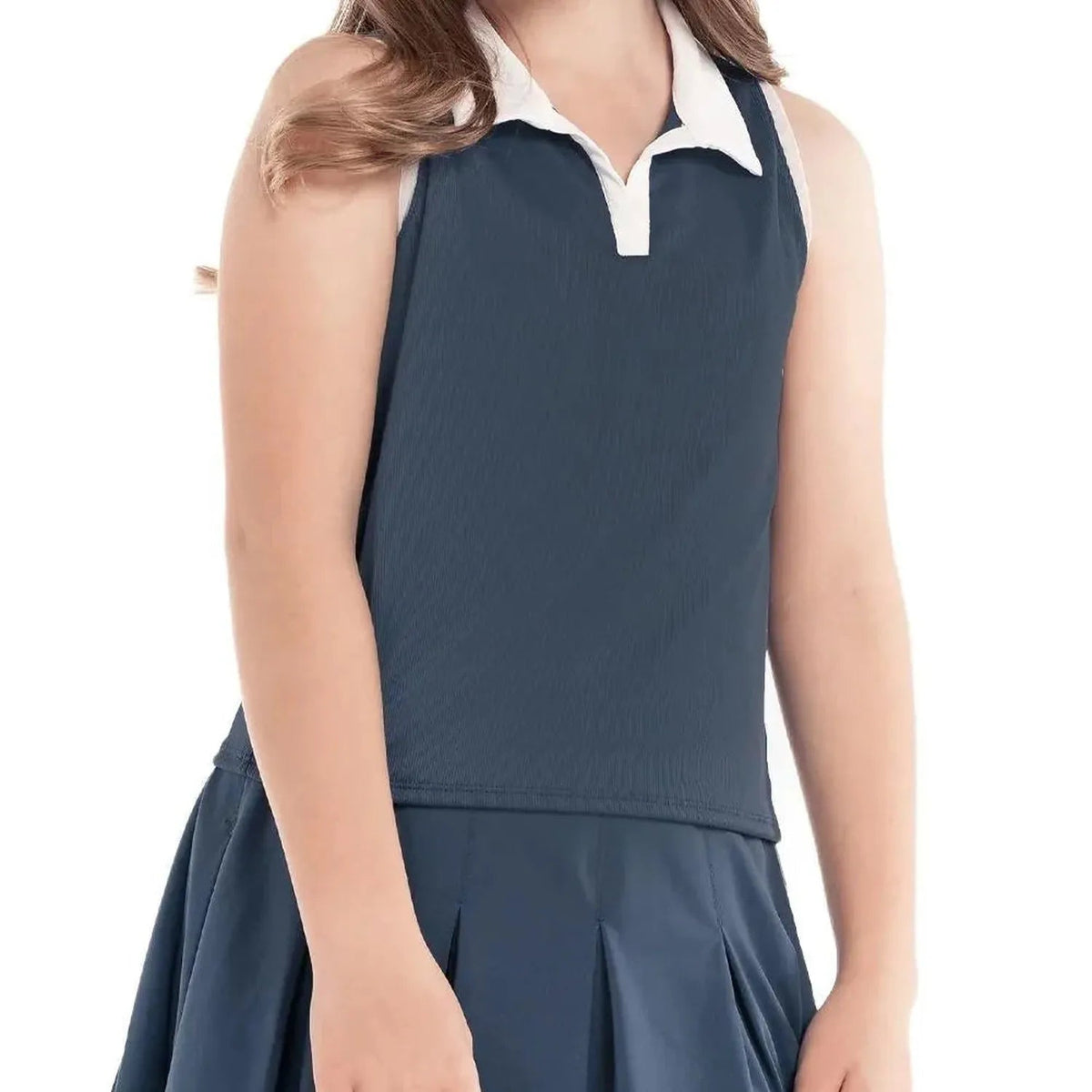 Girls' Winning Day Crop Tennis Tank Slate - Kings Dr