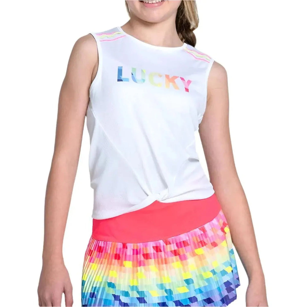 Girls'Love In Color Tennis Tank Rainbow - Kings Dr