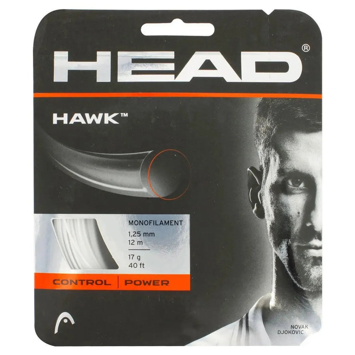 Hawk 17G Tennis String White - Kings Dr
