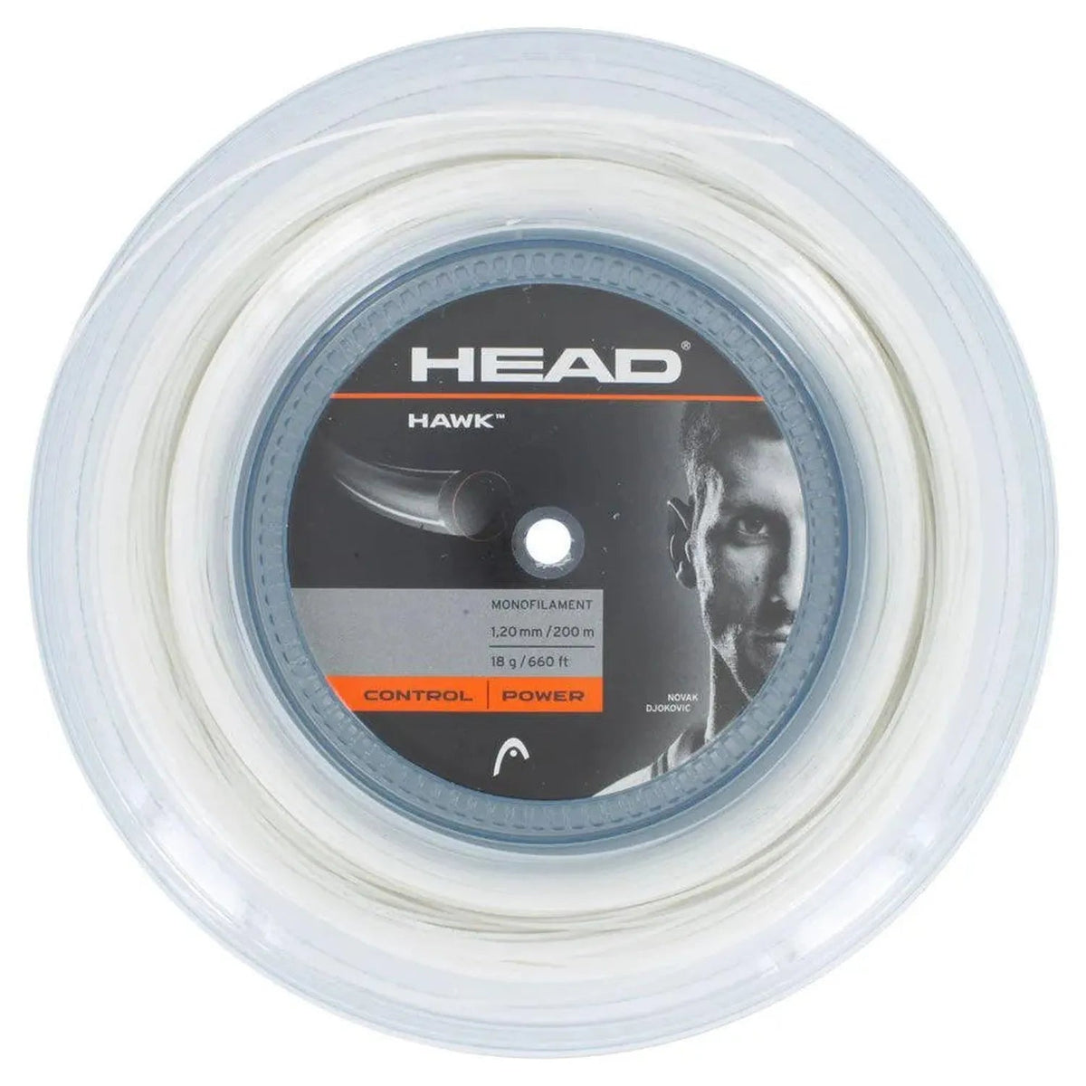 Hawk 18G Tennis String Reel White - Kings Dr