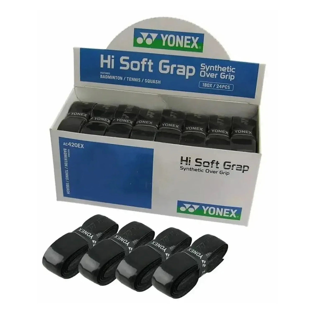 Hi Soft Grap Tennis Over Grip Box of 24 - Kings Dr