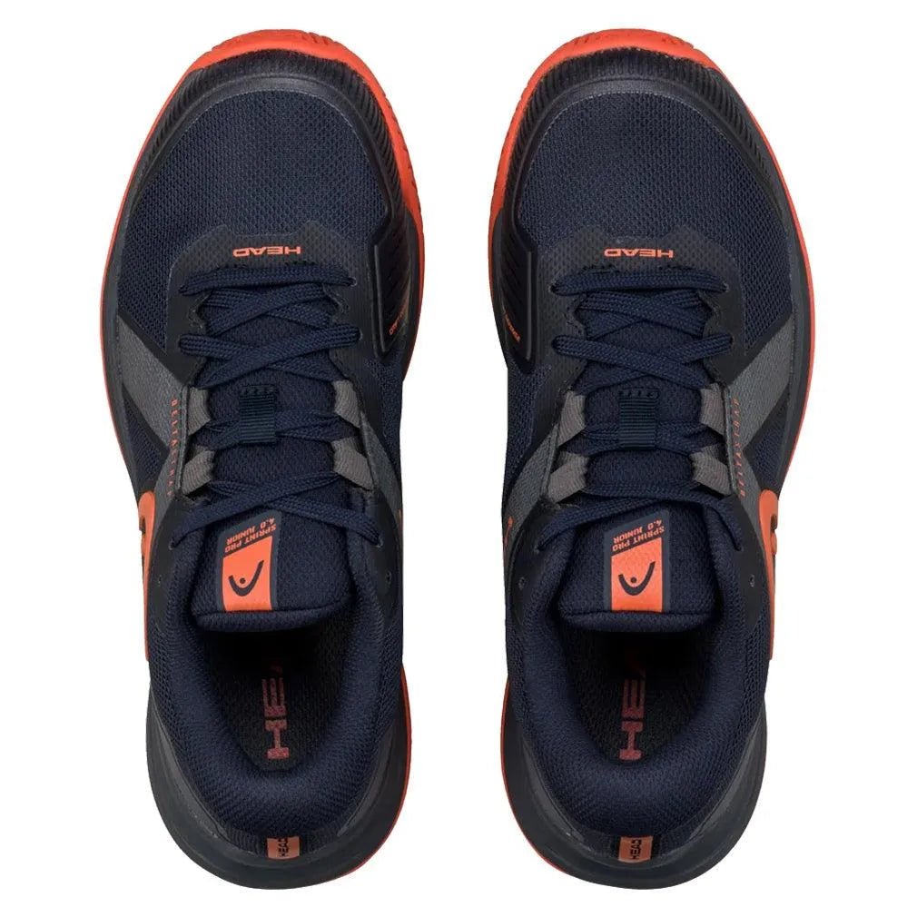Juniors Sprint Pro 4.0 Tennis Shoes Dark Blue and Red - Kings Dr