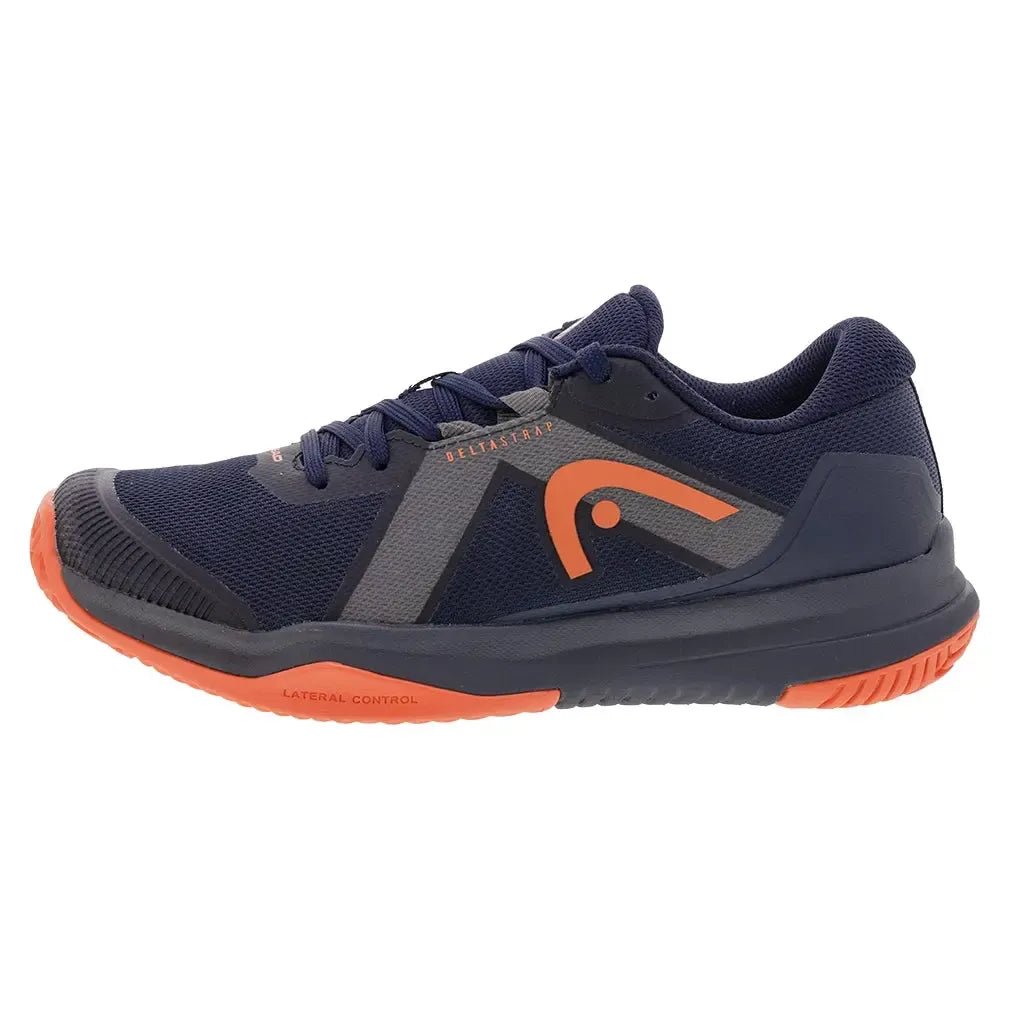 Juniors Sprint Pro 4.0 Tennis Shoes Dark Blue and Red - Kings Dr