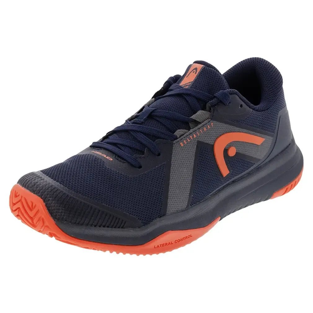 Juniors Sprint Pro 4.0 Tennis Shoes Dark Blue and Red - Kings Dr