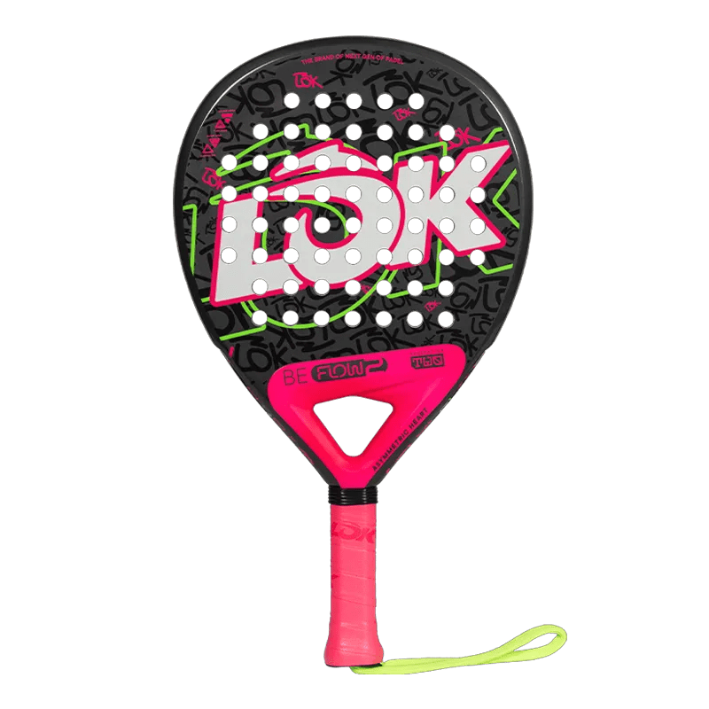 LOK Be Flow Gen 2 Pink/Green 2026 Padel Racket - Kings Dr