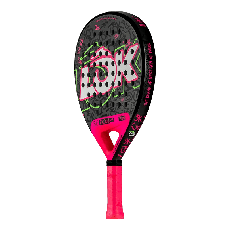 LOK Be Flow Gen 2 Pink/Green 2026 Padel Racket - Kings Dr