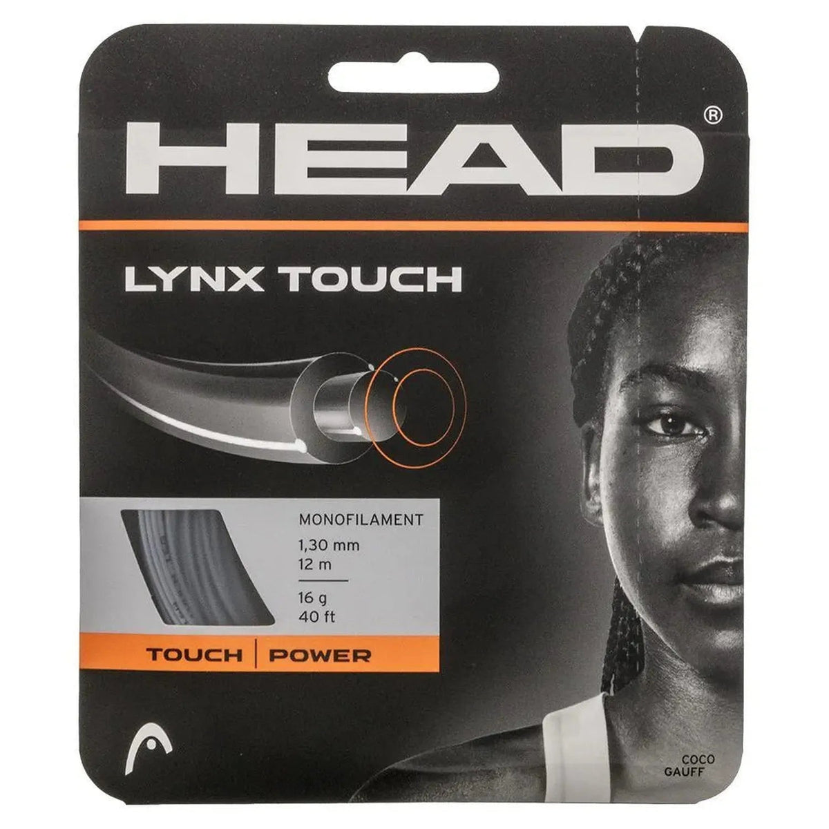Lynx Touch Tennis String Transparent Black - Kings Dr
