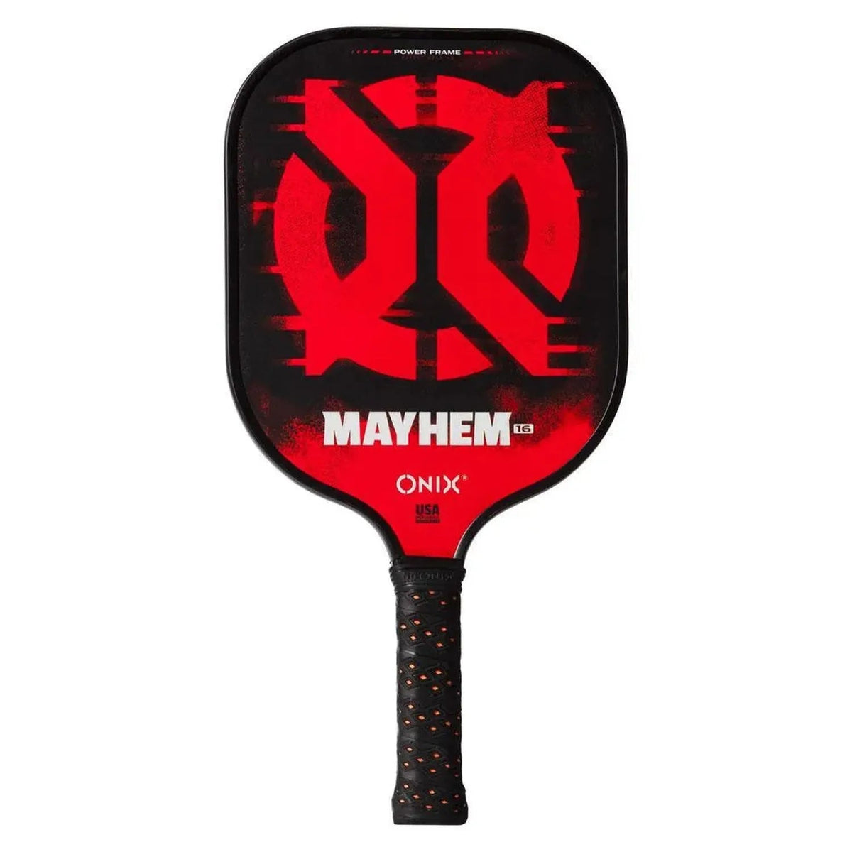 Mayhem 16 Composite Pickleball Paddle Orange and Black - Kings Dr