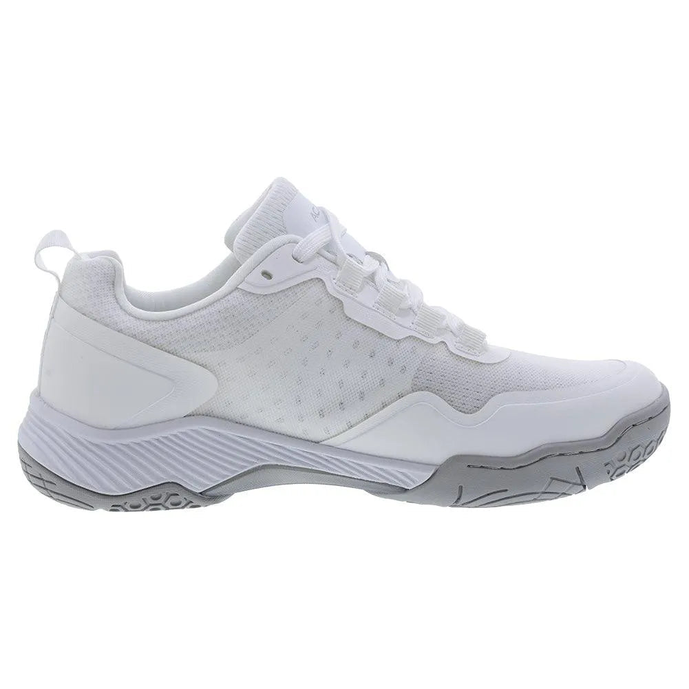 Men's Clear Shot Quicksilver Pickleball Shoes White and Silver - Kings Dr
