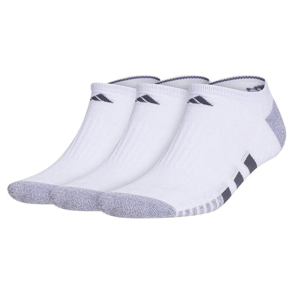 Men's Cushioned 3.0 3 Pack No Show Tennis Socks White and Onix Grey - Kings Dr
