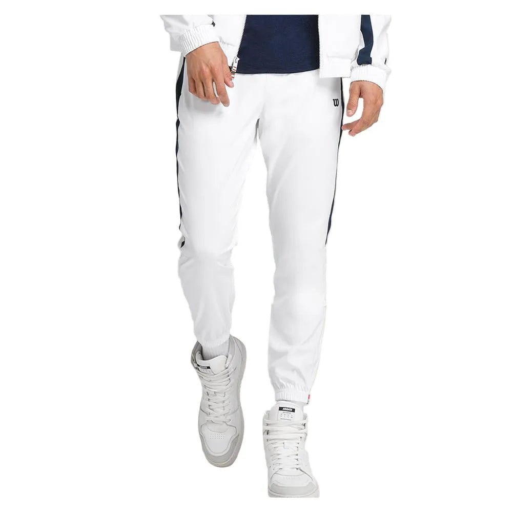 Men's Grand Slam Tennis Jogger Bright White and Classic Navy - Kings Dr