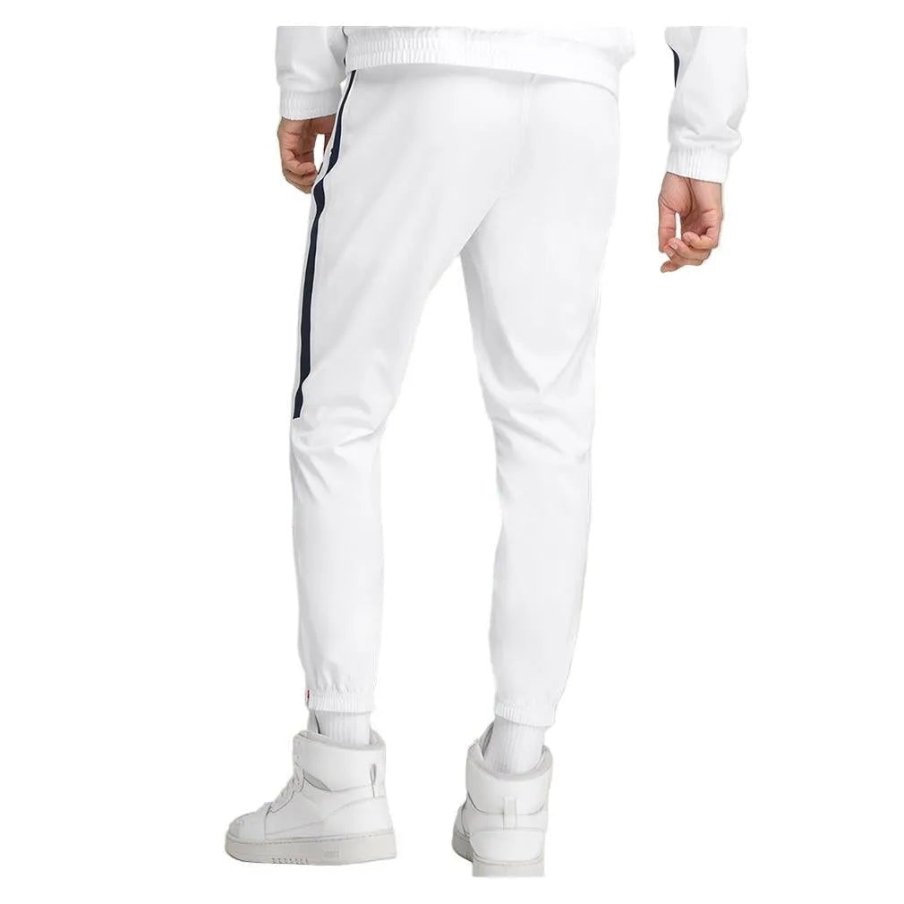 Men's Grand Slam Tennis Jogger Bright White and Classic Navy - Kings Dr