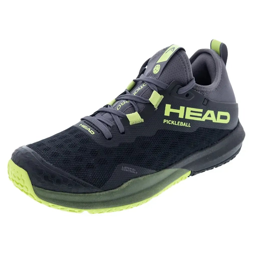 Men's Motion Pro Pickleball Shoes Black and Lime - Kings Dr