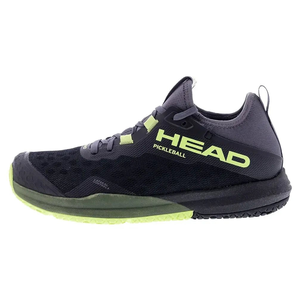 Men's Motion Pro Pickleball Shoes Black and Lime - Kings Dr