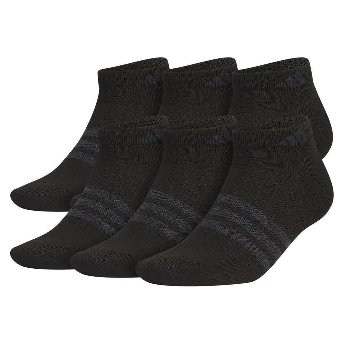 Men's Superlite 3.0 6 Pack Low Cut Tennis Socks Black and Night Grey - Kings Dr