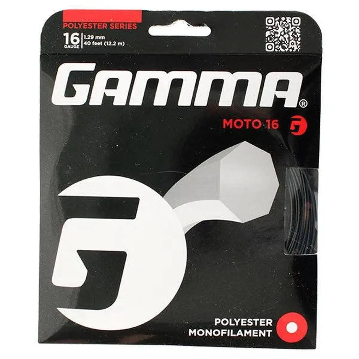 Moto 16G Tennis String Black - Kings Dr