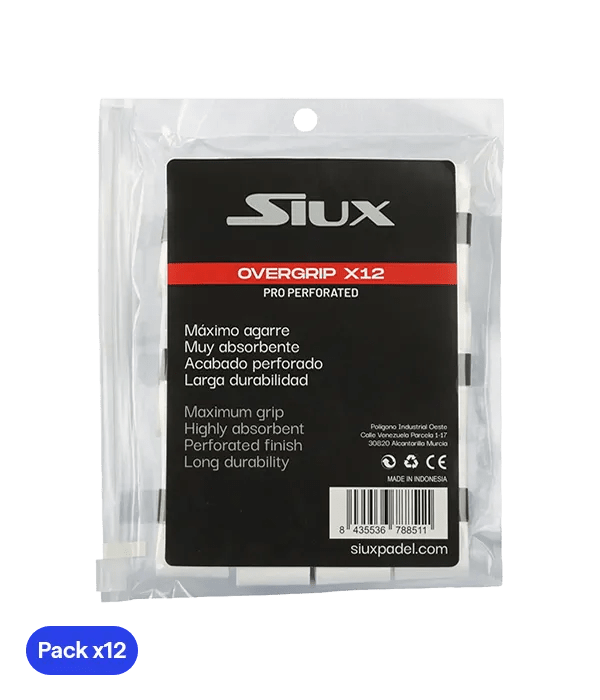 Overgrip Siux Pro perforado White (Pack x12) - Kings Dr