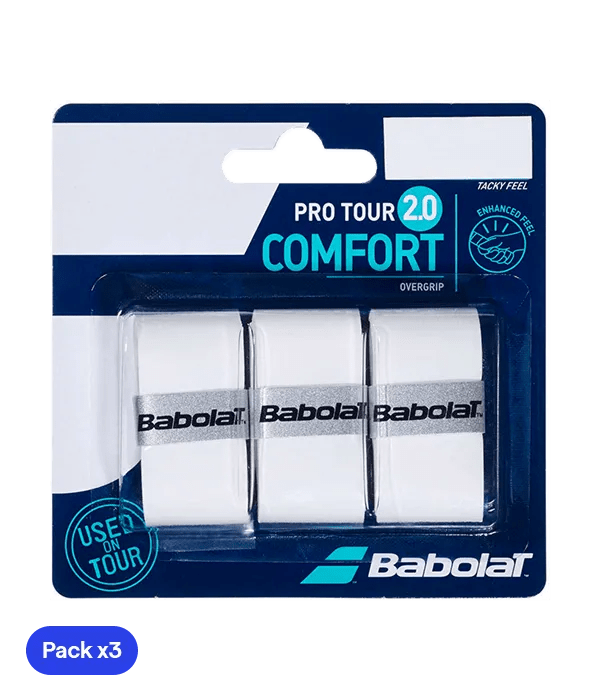 Overgrips Babolat Pro Tour 2.0 White (Pack x3) - Kings Dr