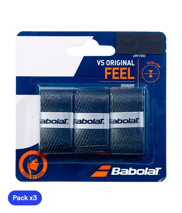 Overgrips Babolat VS Original Liso Negro/Amarillo (Pack x3) - Kings Dr