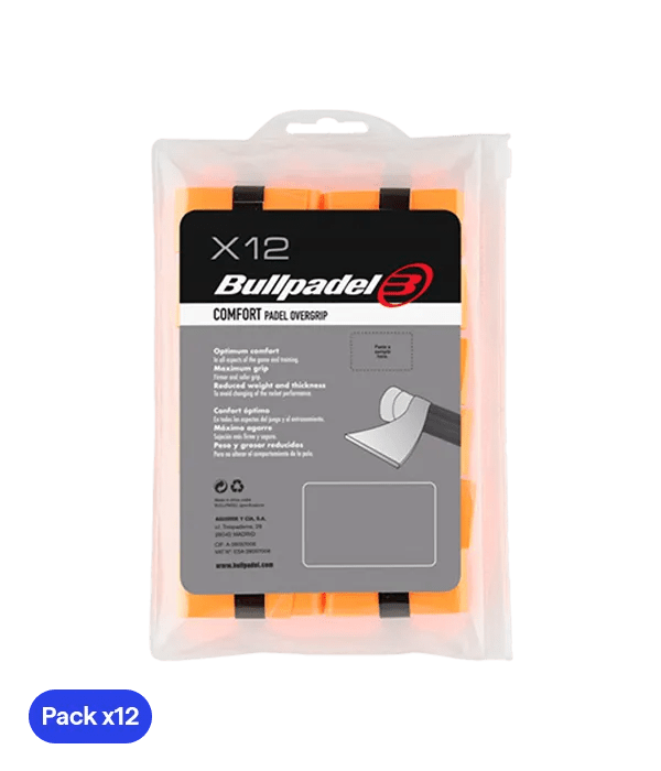 Overgrips Bullpadel GB-1600 Comfort Naranja (Pack x12) - Kings Dr