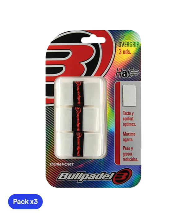 Overgrips Bullpadel GB1200 Comfort White (Pack x3) - Kings Dr