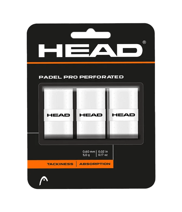 Overgrips HEAD Padel Pro Perforated White (Pack x3) - Kings Dr