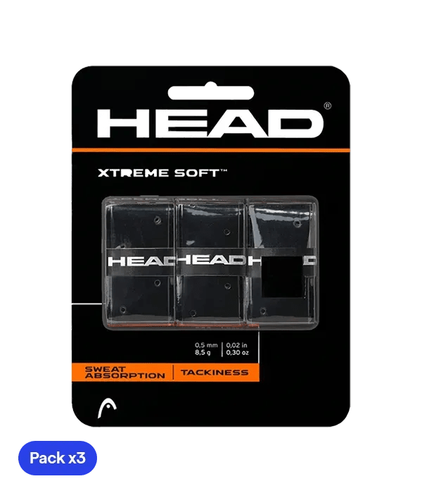 Overgrips HEAD XtremeSoft Negro (Pack x3) - Kings Dr